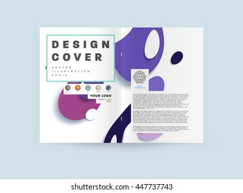 Resumen de fondo con formas de burbujas líquidas, diseño de plantilla de folleto para informe anual o diseño de negocio. Folleto A4. Estructuras de círculo. Ilustración vectorial.