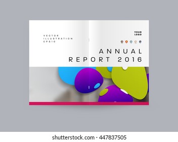 Resumen de fondo con formas de burbujas líquidas, diseño de plantilla de folleto para informe anual o diseño de negocio. Folleto A4. Estructuras de círculo. Ilustración vectorial.