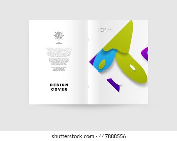 Resumen de fondo con formas de burbujas líquidas, diseño de plantilla de folleto para informe anual o diseño de negocio. Folleto A4. Estructuras de círculo. Ilustración vectorial.