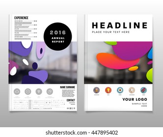 Abstrakter Hintergrund mit flüssigen Blasen Formen, Broschüren Template Layout für Geschäftsbericht oder Business Design. A4-Broschüre. Circle Structures. Vektorgrafik.
