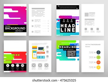 Abstrakter Hintergrund mit flüssigen Blasen Formen, Broschüren Template Layout für Geschäftsbericht oder Business Design. A4-Broschüre. Circle Structures. Vektorgrafik.