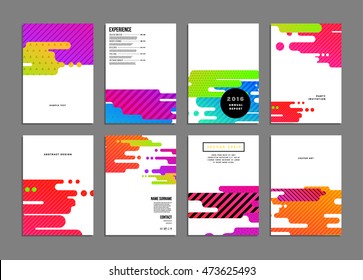 Abstract Background with Liquid Bubbles Shapes, Brochure Template Layout for Annual Report or Business Design. A4 Booklet. Circle Structures. Vector Illustration.