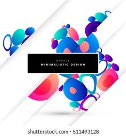 Abstract Background with Liquid Bubbles Shapes, Brochure Template Layout for Annual Report or Business Design. A4 Booklet. Circle Structures. Vector Illustration.