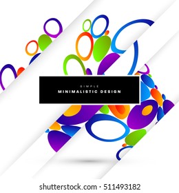 Abstract Background with Liquid Bubbles Shapes, Brochure Template Layout for Annual Report or Business Design. A4 Booklet. Circle Structures. Vector Illustration.