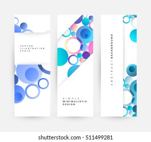 Abstract Background with Liquid Bubbles Shapes, Brochure Template Layout for Annual Report or Business Design. A4 Booklet. Circle Structures. Vector Illustration.