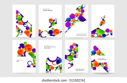 Abstract Background with Liquid Bubbles Shapes, Brochure Template Layout for Annual Report or Business Design. A4 Booklet. Circle Structures. Vector Illustration.