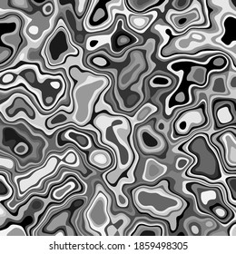 Abstract background with liquid chrome metal surface pixelated structure. Digital different clouds futuristic technology or science background