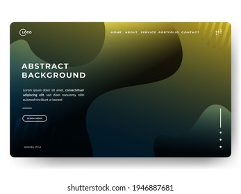 Abstract background Liquid color dark yellow minimal design. Fluid vector gradient design for web development, banner