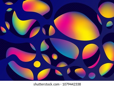 Abstract background with liquid colored shapes and textures