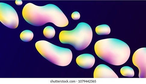 Abstract background with liquid colored shapes and textures