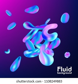 Abstract background with liquid colorful shapes, vector illistration