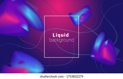 Abstract background with liquid elements