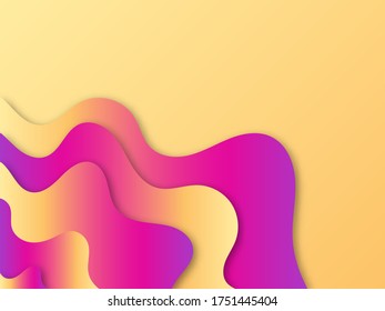 Antecedentes abstractos. Cifras líquidas. Diseño dinámico de banner. Recorte de papel