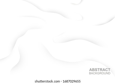 abstract background of liquid milk waves. modern design gradient in white gray color. eps 10