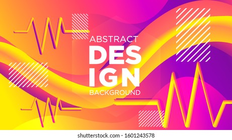 abstract background liquid neon line color for design simple modern style