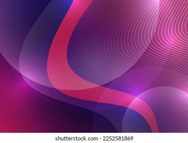 Abstract background liquid organic shapes of dynamic waves and circles, lines on a bright color background. Vector illustration