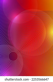 Abstract background liquid organic shapes of dynamic waves and circles, lines on a bright color background. Vector illustration