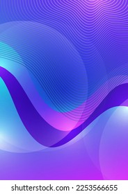 Abstract background liquid organic shapes of dynamic waves and circles, lines on a bright color background. Vector illustration