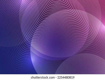 Resumen de fondo líquido formas orgánicas de ondas y círculos dinámicos, líneas sobre un fondo de color brillante. Ilustración del vector