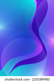 Abstract background liquid organic shapes of dynamic waves and circles, lines on a bright color background. Vector illustration