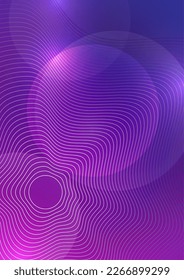Resumen de fondo líquido formas orgánicas de ondas y círculos dinámicos, líneas sobre un fondo de color brillante. Ilustración del vector