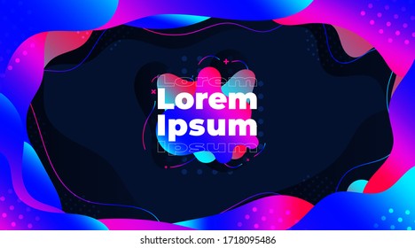 Abstract background with liquid shape for your poster, banner, brochure and calendar.