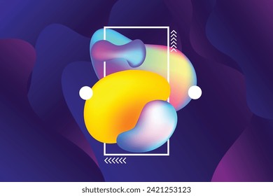 Abstrakter Hintergrund mit flüssigen Formen Flüssiggradientenformen Zusammensetzung Vektorgrafik
