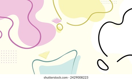 Abstract background with liquid shapes in pastel colors. Vector illustration.