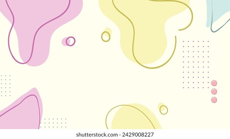 Abstract background with liquid shapes in pastel colors. Vector illustration.