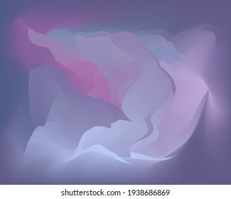 Abstract background in liquid technique. Modern multicolored gradient, double color mixing. Colorful vector template with blur. For web design with place for text.