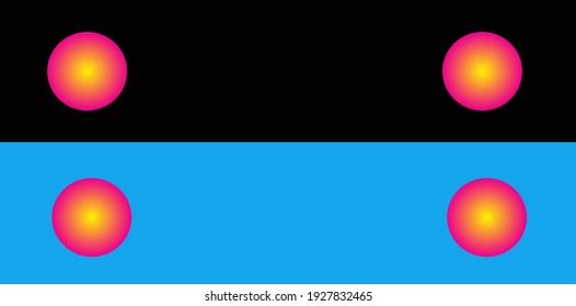 fondo abstracto con círculos iluminados. Azul, naranja y negro en color. Adecuado para fondos de escritorio, asignaciones, presentaciones, banners, miniaturas y más