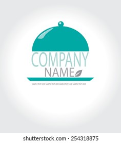 abstract background with the logo for the company restaurants with dish