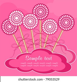 Abstract background with lollipops