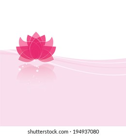 Abstract background with lotus flower, vector illustration