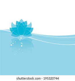 Abstract background with lotus flower, vector illustration