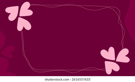 ABSTRACT BACKGROUND WITH LOVE HAND DRAWN ORGANIC SHAPES. PASTEL PINK COLOR FLAT DESIGN VECTOR TEMPLATE FOR WALLPAPER, COVER DESIGN