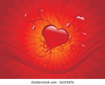 abstract background with love illustration