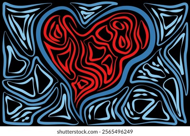 abstract background, love shape, colorful vector design, flat design
