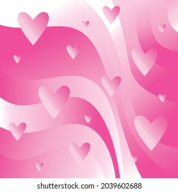 abstract background with love shape and gradation pink color for wallpaper_fabric textile_social media background and website
