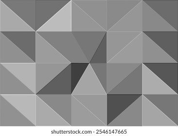 Abstrakter Hintergrund Low-Poly-Schwarz-Weiß-Grau.