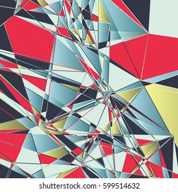 Abstract background with a low poly design