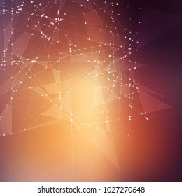 Abstract background with low poly mesh design