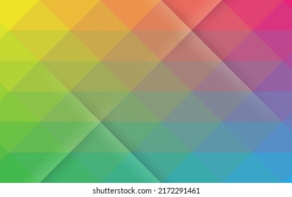 Abstract Background with Lowpoly Element and Gradient Rainbow Color