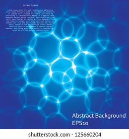 Abstract background. luminescent bubbles. eps10