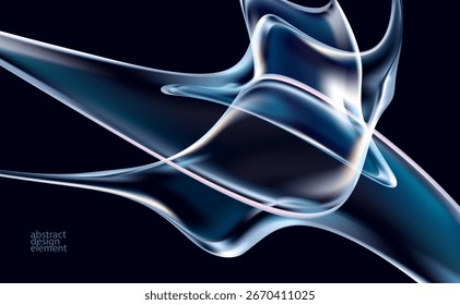 Abstrakter Hintergrund von lumineszierenden Flüssigkeitsblasen. Glasrunde Formen.			