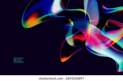 Abstrakter Hintergrund von lumineszierenden Flüssigkeitsblasen. Glasrunde Formen.