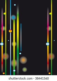 Abstract background of luminous elements. Vector illustration