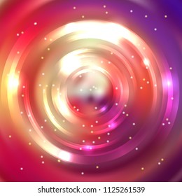 Abstract background with luminous swirling backdrop. Shiny swirl background. Intersection curves. Red, pink, purple colors.