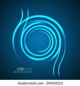 Abstract background with luminous swirling backdrop.  