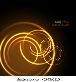 Abstract background with luminous swirling backdrop.  